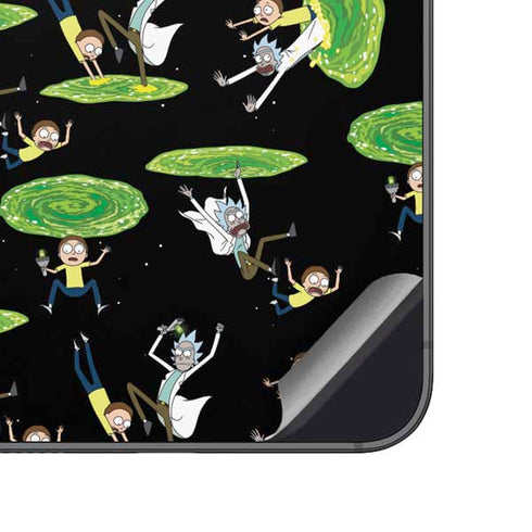Adult Swim Rick and Morty Portal Pattern Galaxy A14 5G Skin